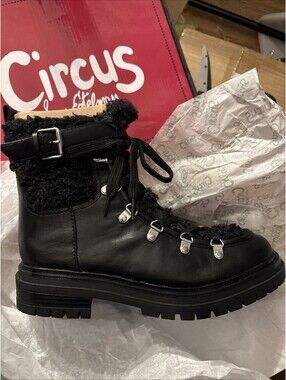 Circus by Sam Edelman Gretchen Womens US 81/2 Black Cold-Weather Boots JOBB1123